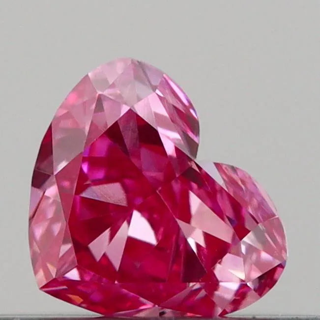 0.26ct Heart Lab Grown Diamond (Colour Fancy Vivid Pink, Clarity VS1, IGI Certified)
