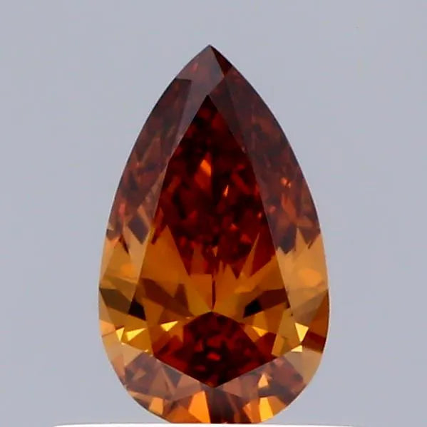 0.33ct Pear Lab Grown Diamond (Colour Fancy Intense Brownish Orange, Clarity VVS2, IGI Certified)