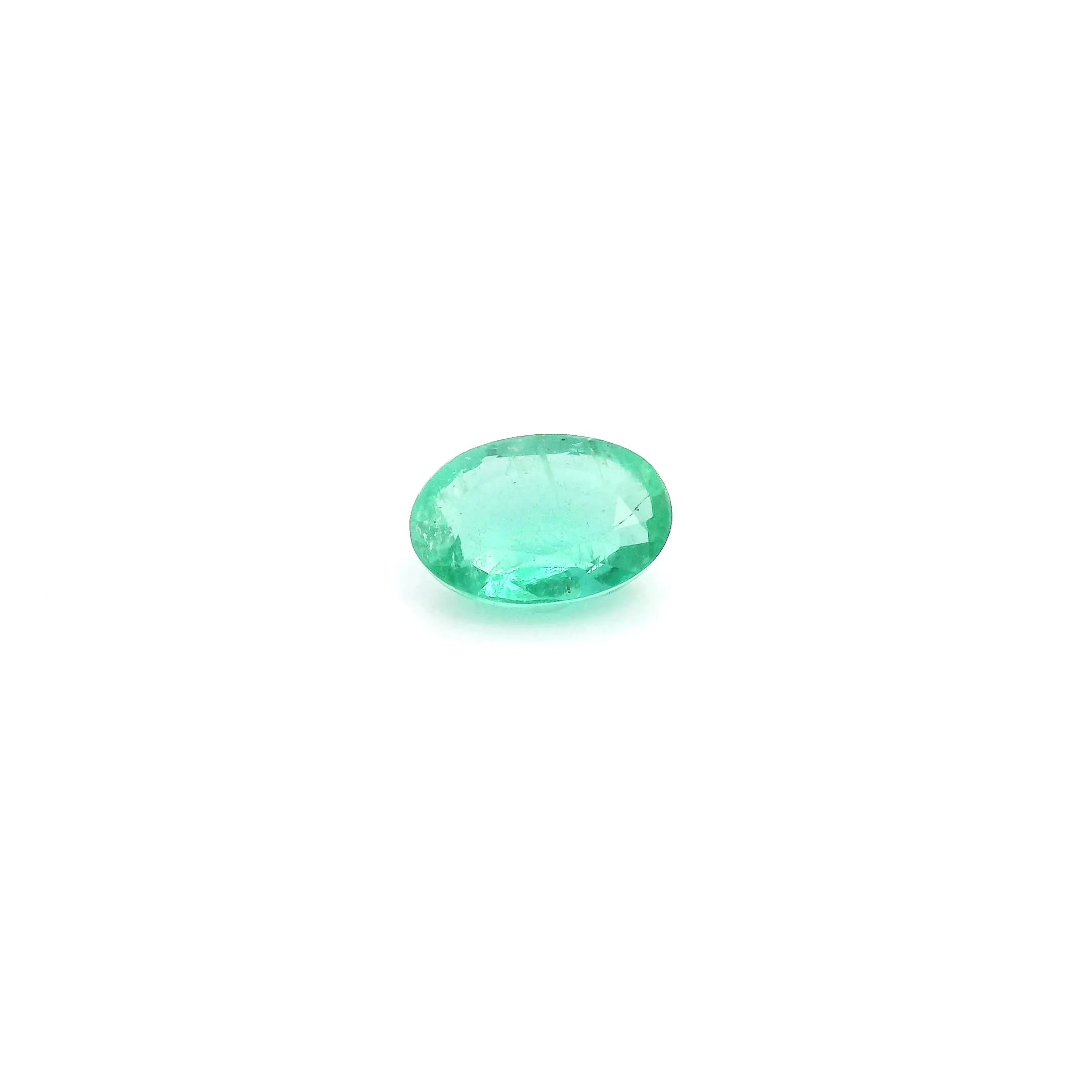 0.45ct Oval Natural Emerald (Colour Green, Clarity Slightly Included, Cut Faceted)