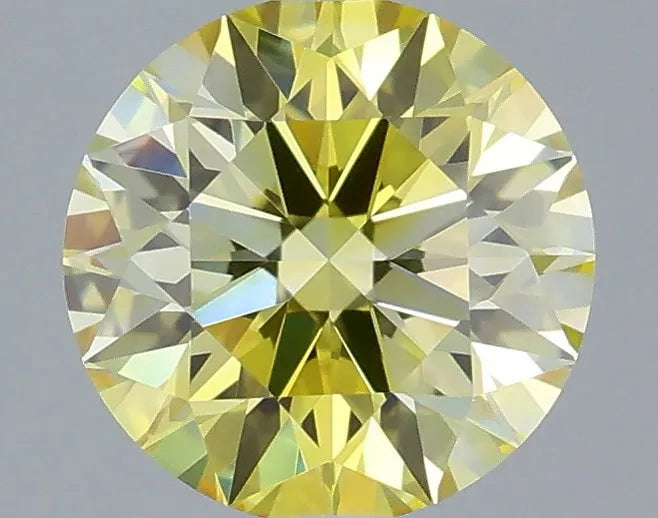 0.48ct Round Lab Grown Diamond (Colour Fancy Yellow, Clarity VVS1, Cut ID, IGI Certified)
