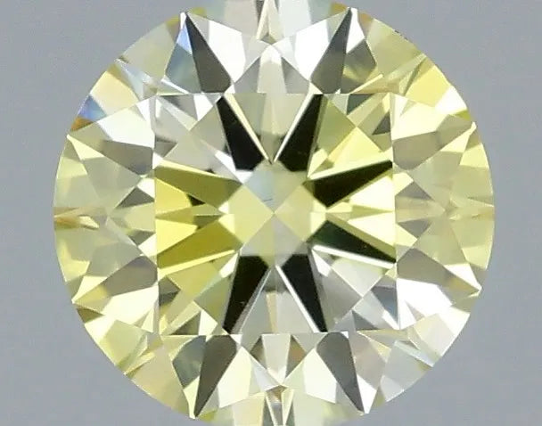 0.52ct Round Lab Grown Diamond (Colour Fancy Light Yellow, Clarity VS1, Cut ID, IGI Certified)