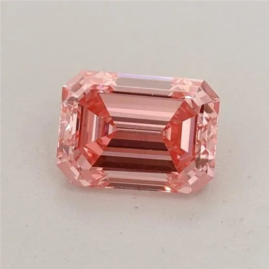 0.55ct Emerald Lab Grown Diamond (Colour Fancy Vivid Pink, Clarity VS1, IGI Certified)
