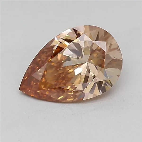 0.99ct Pear Lab Grown Diamond (Colour Fancy Pinkish Brown, Clarity VS1, IGI Certified)