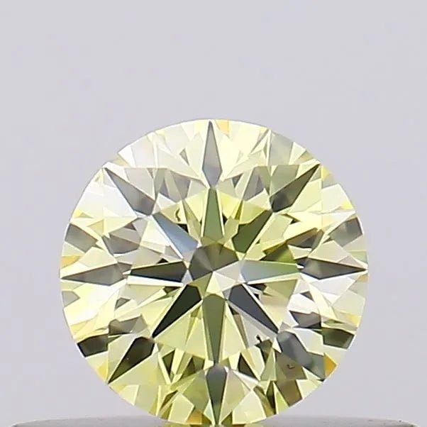0.31ct Round Lab Grown Diamond (Colour Fancy Light Yellow, Clarity VVS2, Cut ID, IGI Certified) - Jewelry by Cleo