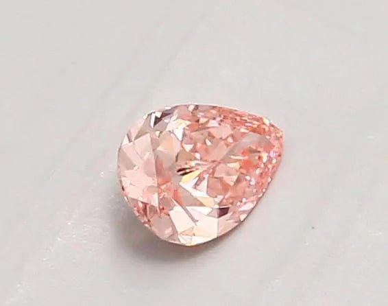 0.34ct Pear Lab Grown Diamond (Colour Fancy Vivid Pink, Clarity SI1, IGI Certified) - Jewelry by Cleo