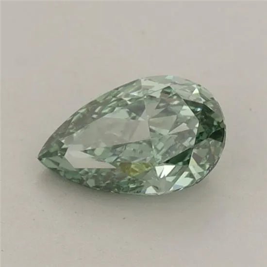 0.60ct Pear Lab Grown Diamond (Colour Fancy Vivid Green, Clarity VS1, IGI Certified) - Jewelry by Cleo
