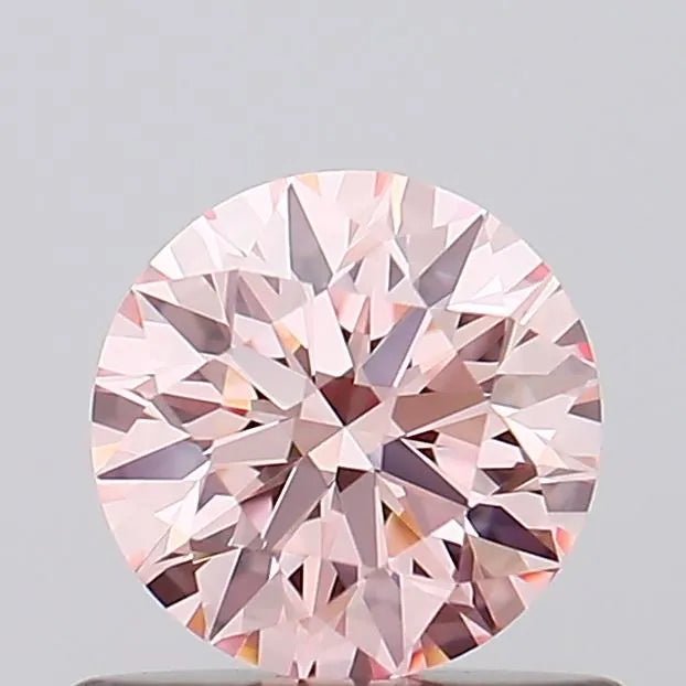 0.62ct Round Lab Grown Diamond (Colour Fancy Intense Pink, Clarity VS1, Cut EX, IGI Certified) - Jewelry by Cleo