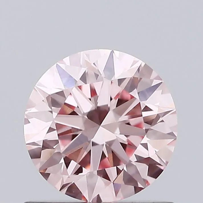 0.64ct Round Lab Grown Diamond (Colour Fancy Intense Pink, Clarity VVS2, Cut EX, IGI Certified) - Jewelry by Cleo