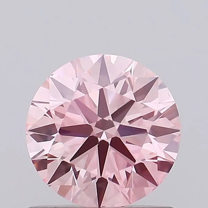 0.67ct Round Lab Grown Diamond (Colour Fancy Intense Pink, Clarity VS1, Cut ID, IGI Certified) - Jewelry by Cleo