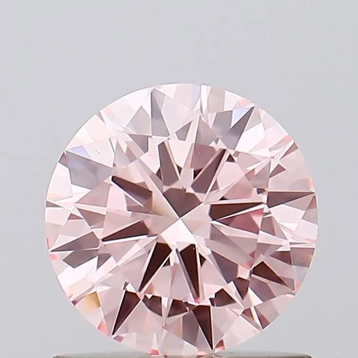 0.76ct Round Lab Grown Diamond (Colour Fancy Intense Pink, Clarity VS1, Cut EX, IGI Certified) - Jewelry by Cleo