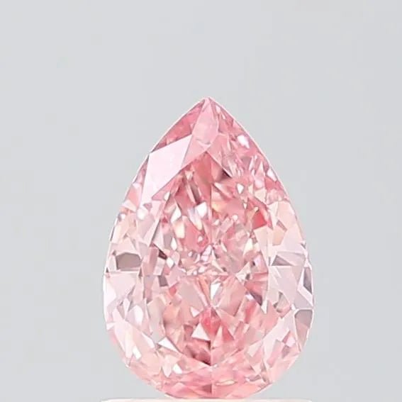 0.78ct Pear Lab Grown Diamond (Colour Fancy Vivid Pink, Clarity VS1, IGI Certified) - Jewelry by Cleo
