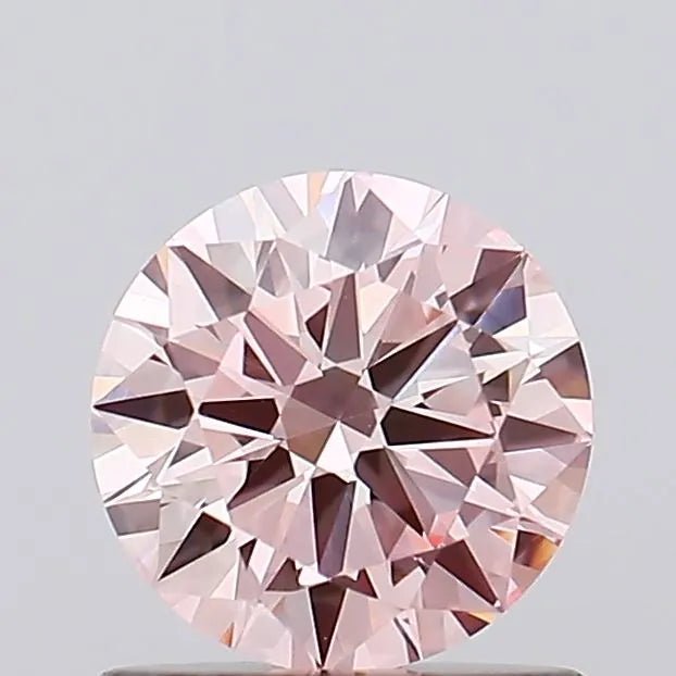 0.78ct Round Lab Grown Diamond (Colour Fancy Intense Pink, Clarity VS1, Cut EX, IGI Certified) - Jewelry by Cleo