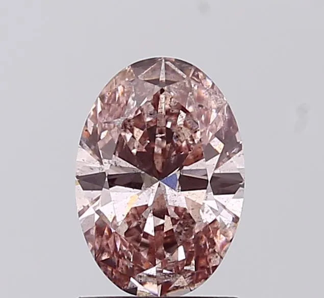 1.00ct Oval Lab Grown Diamond (Colour Fancy Intense Brownish Pink, Clarity SI2, IGI Certified)