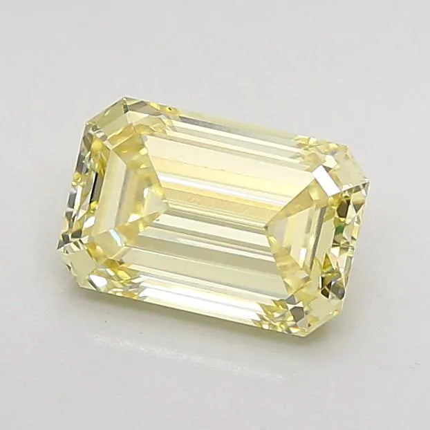 1.03ct Emerald Lab Grown Diamond (Colour Fancy Yellow, Clarity VVS2, IGI Certified)