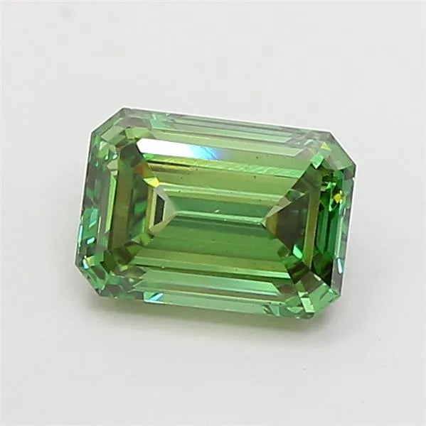 1.12ct Emerald Lab Grown Diamond (Colour Fancy Vivid Green, Clarity VS2, IGI Certified)