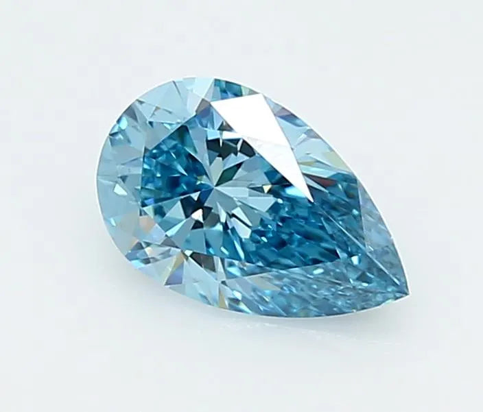 1.18ct Pear Lab Grown Diamond (Colour Fancy Vivid Blue, Clarity VVS2, IGI Certified)