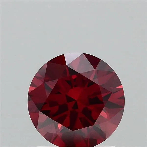 1.23ct Round Lab Grown Diamond (Colour Fancy Intense Brownish Orange, Clarity VS1, Cut ID, IGI Certified)
