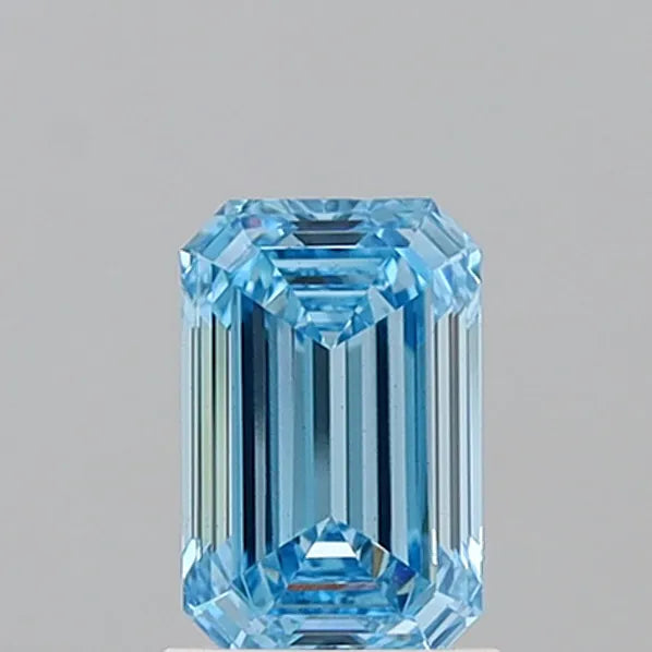 1.37ct Emerald Lab Grown Diamond (Colour Fancy Vivid Blue, Clarity VS1, IGI Certified)