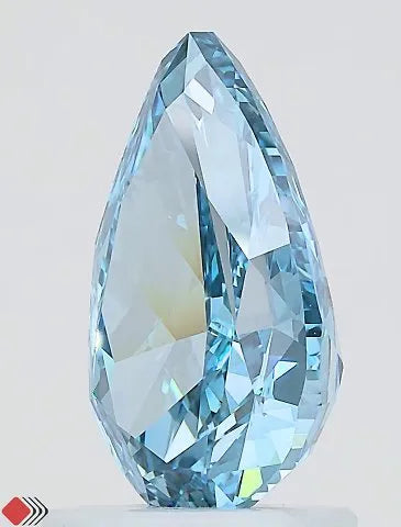 1.72ct Pear Lab Grown Diamond (Colour Fancy Vivid Blue, Clarity VVS2, IGI Certified)
