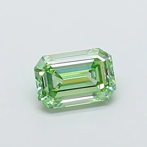 1.00ct Emerald Lab Grown Diamond (Colour Fancy Vivid Green, Clarity VS1, IGI Certified) - Jewelry by Cleo