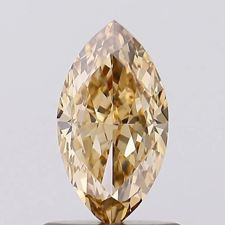 1.00ct Marquise Lab Grown Diamond (Colour Fancy Brown, Clarity VVS2, IGI Certified) - Jewelry by Cleo