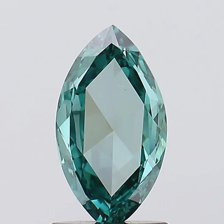 1.00ct Marquise Lab Grown Diamond (Colour Fancy Intense Green, Clarity VS1, IGI Certified) - Jewelry by Cleo
