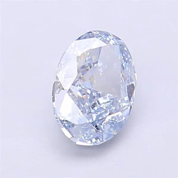 1.00ct Oval Lab Grown Diamond (Colour Fancy Blue, Clarity VVS1, IGI Certified) - Jewelry by Cleo