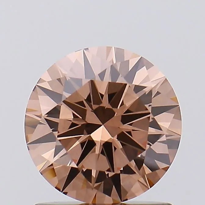 1.00ct Round Lab Grown Diamond (Colour Fancy Brown, Clarity VS1, Cut EX, IGI Certified) - Jewelry by Cleo