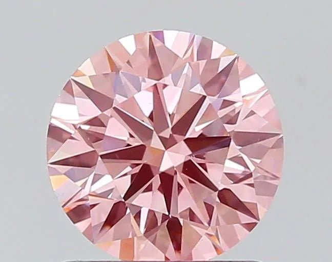1.00ct Round Lab Grown Diamond (Colour Fancy Intense Pink, Clarity VS1, Cut ID, IGI Certified) - Jewelry by Cleo