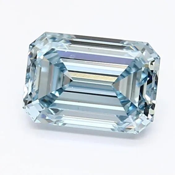 1.01ct Emerald Lab Grown Diamond (Colour Fancy Intense Blue, Clarity VS1, IGI Certified) - Jewelry by Cleo