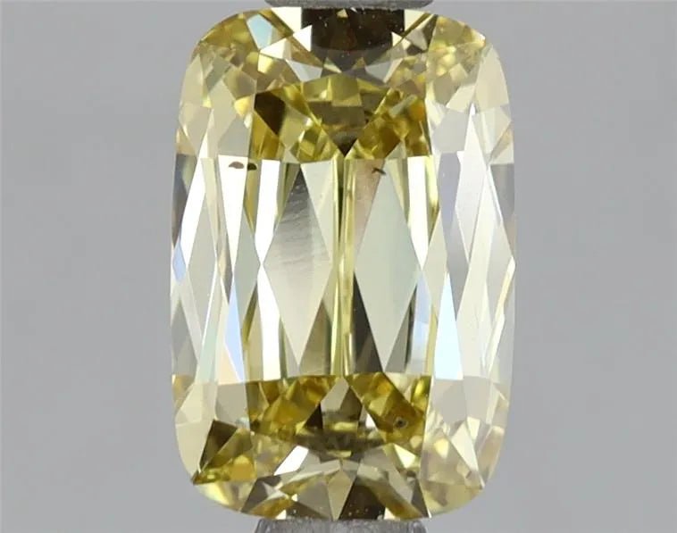 1.02ct Cushion modified Lab Grown Diamond (Colour Fancy Intense Yellow, Clarity VS2, IGI Certified) - Jewelry by Cleo