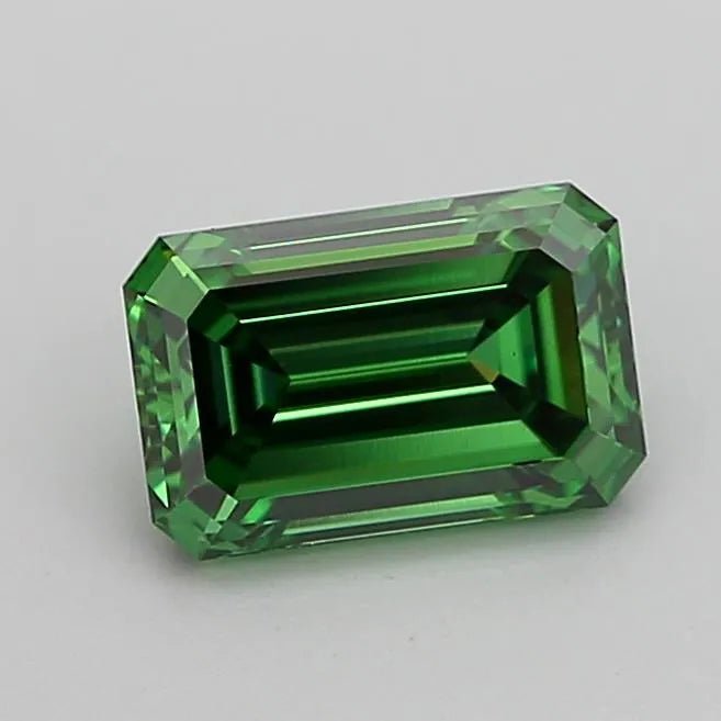 1.02ct Emerald Lab Grown Diamond (Colour Fancy Vivid Green, Clarity VS1, IGI Certified) - Jewelry by Cleo