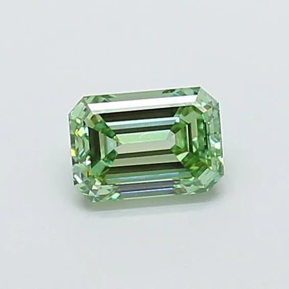 1.03ct Emerald Lab Grown Diamond (Colour Fancy Vivid Green, Clarity VS1, IGI Certified) - Jewelry by Cleo