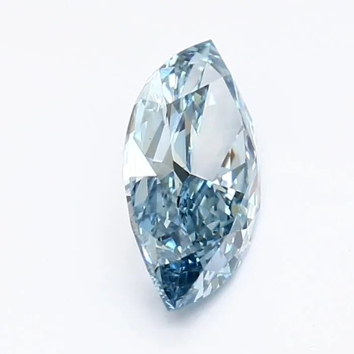 1.04ct Marquise Lab Grown Diamond (Colour Fancy Vivid Blue, Clarity VS1, IGI Certified) - Jewelry by Cleo