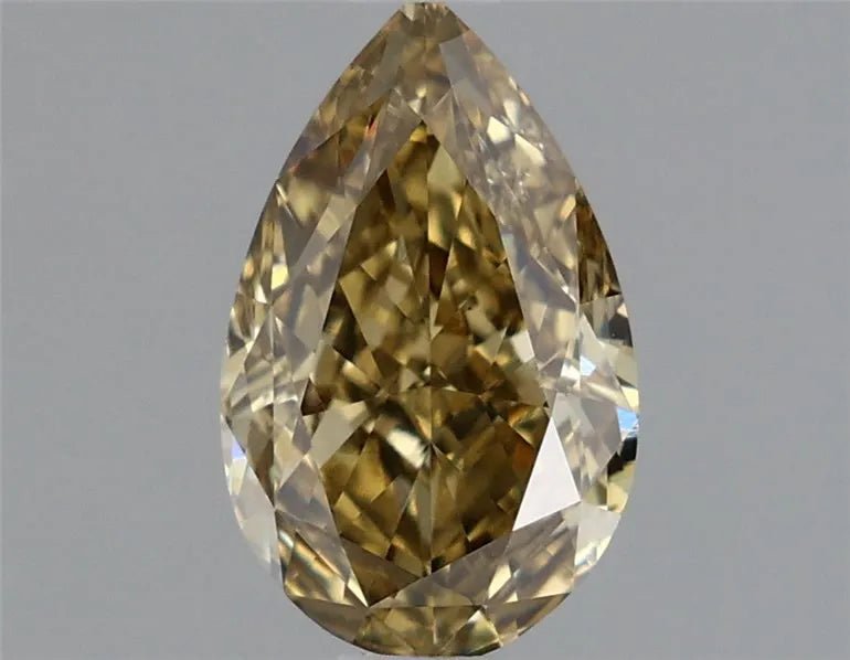 1.07ct Pear Lab Grown Diamond (Colour Fancy Gray Yellow, Clarity VS1, IGI Certified) - Jewelry by Cleo