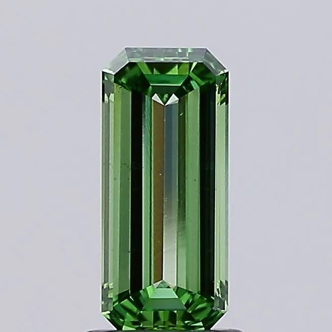 1.10ct Emerald Lab Grown Diamond (Colour Fancy Vivid Green, Clarity VS1, IGI Certified) - Jewelry by Cleo