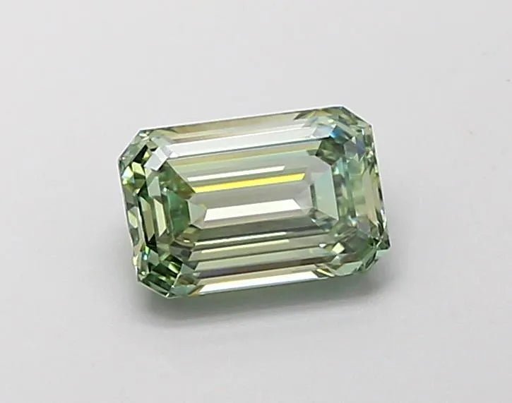 1.10ct Emerald Lab Grown Diamond (Colour Fancy Vivid Green, Clarity VVS2, IGI Certified) - Jewelry by Cleo