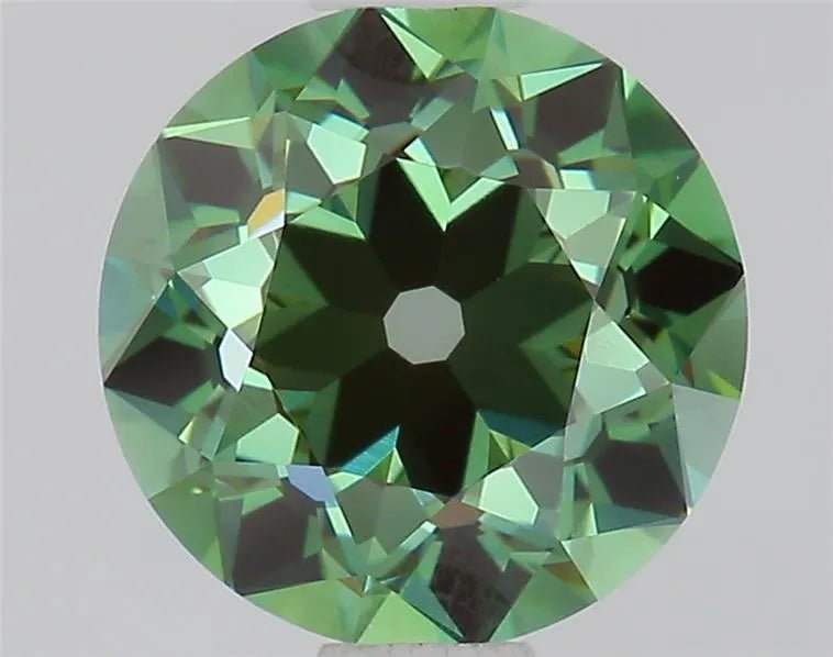 1.10ct European cut Lab Grown Diamond (Colour Fancy Vivid Green, Clarity VVS2, IGI Certified) - Jewelry by Cleo