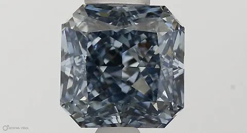 1.11ct Square radiant Lab Grown Diamond (Colour Fancy Intense Blue, Clarity VVS1, Cut VG, IGI Certified) - Jewelry by Cleo