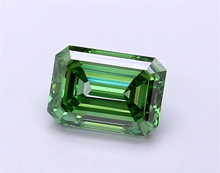 1.13ct Emerald Lab Grown Diamond (Colour Fancy Vivid Green, Clarity VS1, IGI Certified) - Jewelry by Cleo