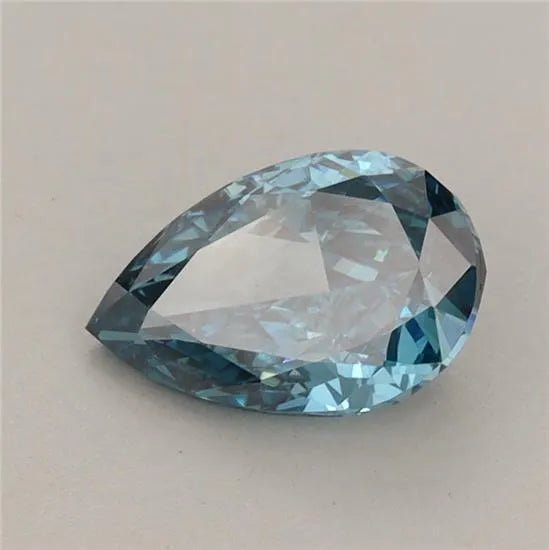 1.15ct Pear Lab Grown Diamond (Colour Fancy Vivid Blue, Clarity VS1, IGI Certified) - Jewelry by Cleo