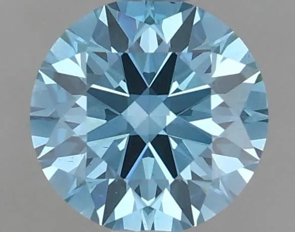 1.20ct Round Lab Grown Diamond (Colour Fancy Vivid Blue, Clarity SI1, Cut ID, IGI Certified) - Jewelry by Cleo