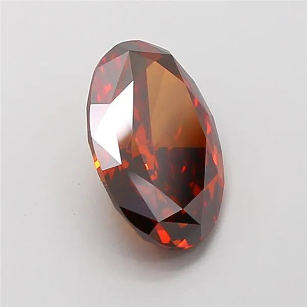 2.11ct Oval Lab Grown Diamond (Colour Fancy Deep Orange, Clarity VVS2, IGI Certified)