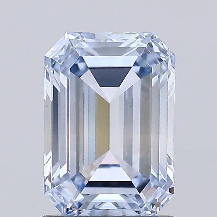 1.23ct Emerald Lab Grown Diamond (Colour Fancy Blue, Clarity VS2, IGI Certified) - Jewelry by Cleo