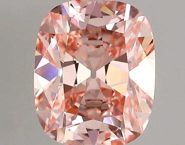1.24ct Cushion modified Lab Grown Diamond (Colour Fancy Vivid Pink, Clarity VVS2, IGI Certified) - Jewelry by Cleo
