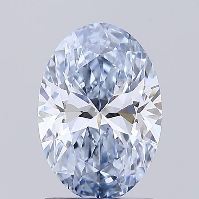 1.27ct Oval Lab Grown Diamond (Colour Fancy Blue, Clarity VS1, IGI Certified) - Jewelry by Cleo