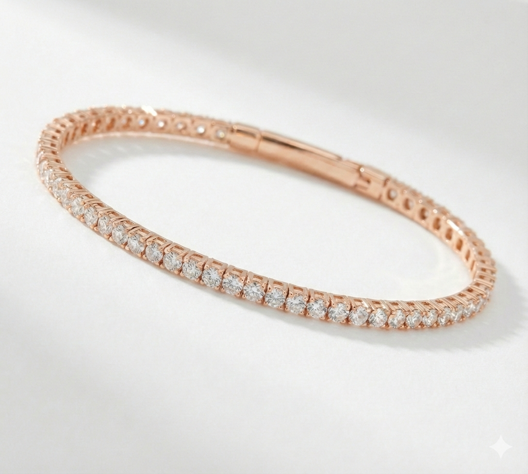 14k Gold Flex Tennis Bracelet