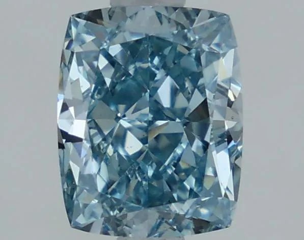 1.51ct Cushion modified Lab Grown Diamond (Colour Fancy Vivid Blue, Clarity VS1, IGI Certified) - Jewelry by Cleo