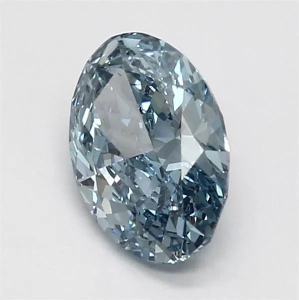 1.51ct Oval Lab Grown Diamond (Colour Fancy Vivid Blue, Clarity VS1, IGI Certified) - Jewelry by Cleo