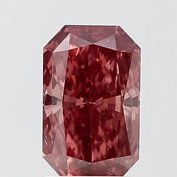 1.52ct Radiant Lab Grown Diamond (Colour Fancy Intense Brown Pink, Clarity VS2, IGI Certified) - Jewelry by Cleo